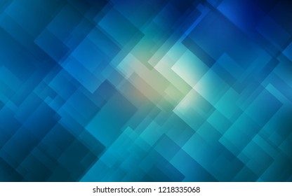 Light BLUE vector cover with stright stripes. Glitter abstract illustration with colored sticks. Template for your beautiful backgrounds.