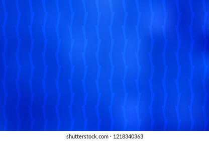Light BLUE vector cover with stright stripes. Lines on blurred abstract background with gradient. Smart design for your business advert.