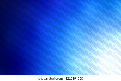 Light BLUE vector cover with stright stripes. Colorful shining illustration with lines on abstract template. Pattern for ad, booklets, leaflets.