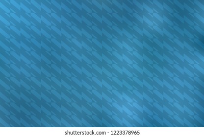 Light BLUE vector cover with stright stripes. Glitter abstract illustration with colorful sticks. Template for your beautiful backgrounds.