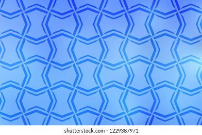 Light BLUE vector cover with stright stripes. Lines on blurred abstract background with gradient. Best design for your ad, poster, banner.