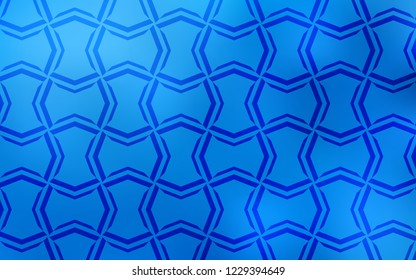 Light BLUE vector cover with stright stripes. Glitter abstract illustration with colored sticks. The pattern for ad, booklets, leaflets.
