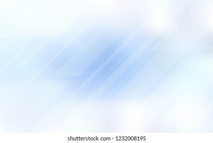 Light BLUE vector cover with stright stripes. Shining colored illustration with sharp stripes. Template for your beautiful backgrounds.