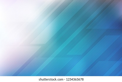Light BLUE vector cover with stright stripes. Blurred decorative design in simple style with lines. Template for your beautiful backgrounds.