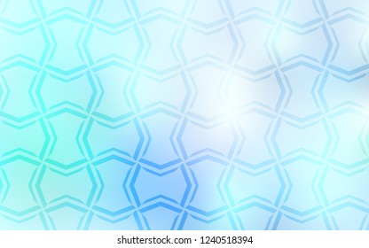 Light BLUE vector cover with stright stripes. Lines on blurred abstract background with gradient. Template for your beautiful backgrounds.