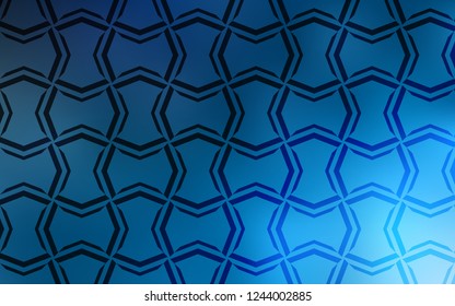 Light BLUE vector cover with stright stripes. Decorative shining illustration with lines on abstract template. Best design for your ad, poster, banner.
