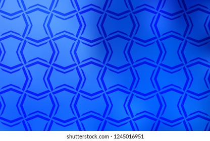 Light BLUE vector cover with stright stripes. Lines on blurred abstract background with gradient. Pattern for your busines websites.