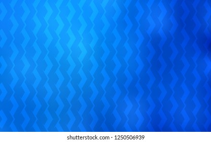 Light BLUE vector cover with stright stripes. Colorful shining illustration with lines on abstract template. Pattern for your busines websites.