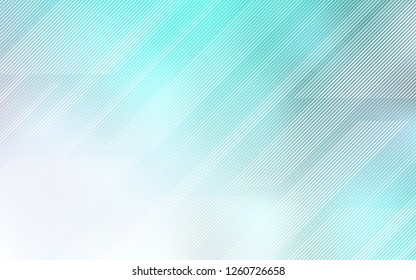 Light BLUE vector cover with stright stripes. Decorative shining illustration with lines on abstract template. Template for your beautiful backgrounds.
