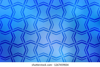 Light BLUE vector cover with stright stripes. Modern geometrical abstract illustration with Lines. Pattern for your busines websites.