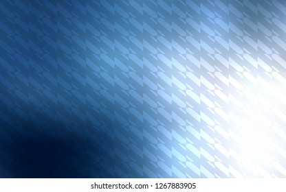 Light BLUE vector cover with stright stripes. Shining colored illustration with sharp stripes. Pattern for ad, booklets, leaflets.