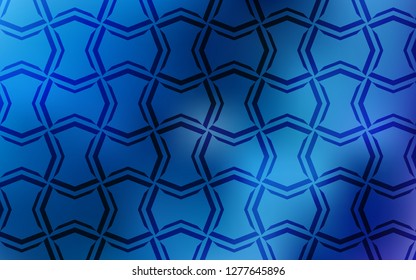 Light BLUE vector cover with stright stripes. Modern geometrical abstract illustration with Lines. Pattern for ads, posters, banners.