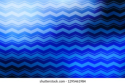 Light BLUE vector cover with stright stripes. Glitter abstract illustration with colorful sticks. Smart design for your business advert.