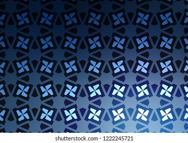 Light BLUE vector cover in triangles, cubes. Lines, rhombus with colorful gradient. Pattern for busines ad, booklets, leaflets