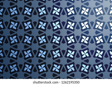 Light BLUE vector cover in triangles, cubes. Illustration with colorful triangles, rectangles. Modern template for your landing page.