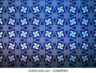 Light BLUE vector cover in triangles, cubes. Lines, rhombus with colorful gradient. Smart design for your business advert.