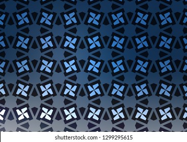 Light BLUE vector cover in triangles, cubes. Lines, rhombus with colorful gradient. Smart design for your business advert.