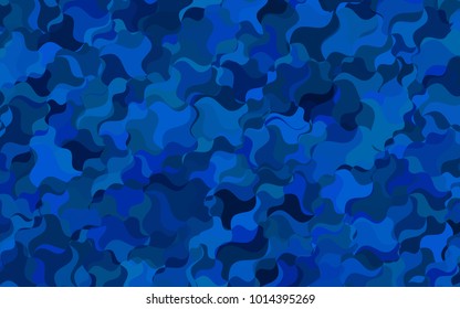 Light BLUE vector crooked abstract template. Colorful abstract illustration with gradient crooked lines. A new texture for your design.
