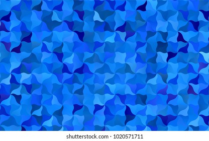 Light BLUE vector crooked abstract pattern. Colorful abstract illustration with gradient crooked lines. A new texture for your design.