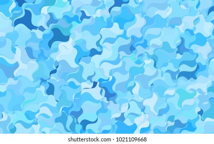 Light BLUE vector crooked abstract background. Creative illustration in halftone arched style with gradient. The pattern of blurred lines for your business design.