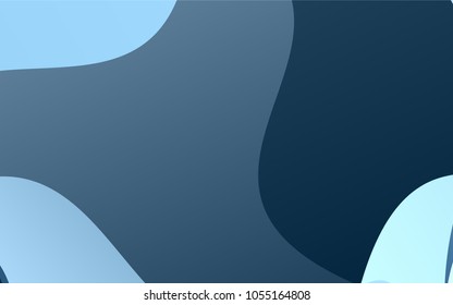 Light BLUE vector crooked abstract pattern. Modern geometrical abstract illustration with gradient bandy lines. A new texture for your design.