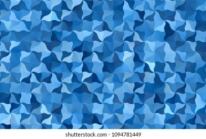 Light BLUE vector crooked abstract background. Creative illustration in halftone arched style with gradient. The textured pattern can be used for background.