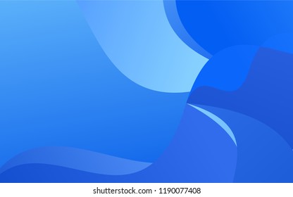 Light BLUE vector crooked abstract template. A vague circumflex abstract illustration with gradient. Brand-new design for your business.