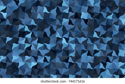 Light BLUE vector crooked abstract template. Glitter abstract illustration with wry lines. The best blurred design for your business.