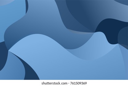Light BLUE vector crooked abstract template. Geometric illustration in Origami style with gradient.  The completely new template can be used for your brand book.