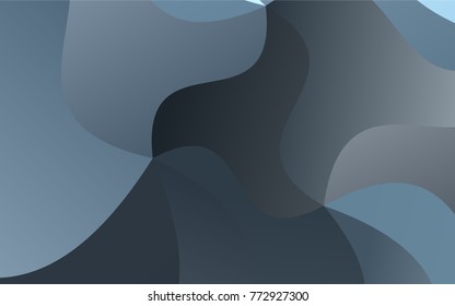 Light BLUE vector crooked abstract pattern. Creative illustration in halftone arched style with gradient. Brand-new style for your business design.