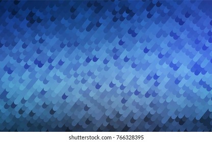 Light BLUE vector curved template. Creative illustration in halftone arched style with gradient. The textured pattern can be used for background.