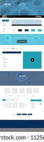 Light BLUE vector design ui kit with curved circles. Glitter abstract illustration with blurred bubble shapes.. This sample is for your landing page.
