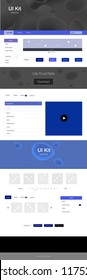Light BLUE vector design ui kit with curved circles. Glitter abstract illustration with blurred bubble shapes.. This sample is for your website.