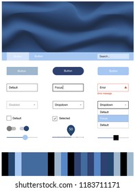 Light BLUE vector design ui kit with curved circles. Glitter abstract illustration with blurred bubble shapes.. This sample is for your website.
