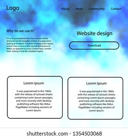 Light BLUE vector design ui kit with universe stars. Colorful ui/ux kit with header consisted of clouds & stars. This template you can use for websites.