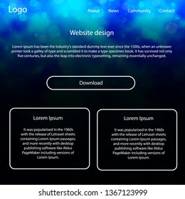Light BLUE vector design ui kit with universe stars. Decorative ui kit design in abstract style with colorful sky. Simple colorful design for websites.