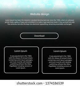 Light BLUE vector design ui kit with universe stars. Colorful ui/ux kit with header consisted of clouds & stars. This template you can use for websites.