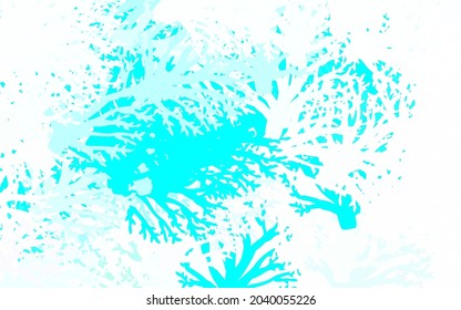 Light BLUE vector doodle backdrop with leaves, branches. Modern abstract illustration with leaves and branches. The best design for your business.