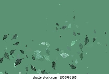 Light BLUE vector doodle background. Smart decorative design in natural style with leaves. Brand new style for your business design.