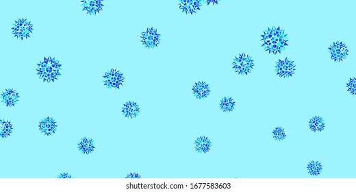 Light BLUE vector doodle background with flowers. Gradient colorful abstract flowers on simple background. Brand new business design.