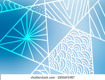 Light BLUE vector doodle blurred background. A completely new color illustration in doodle style. The pattern can be used for coloring books and pages for kids.