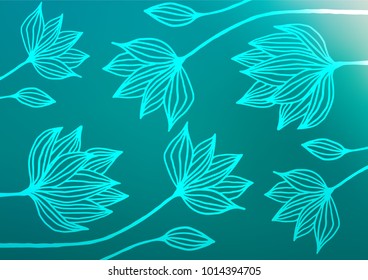 Light BLUE vector doodle blurred texture. Creative illustration in blurred style with doodles and Zen tangles. The best blurred design for your business.