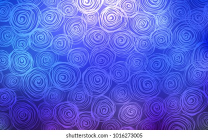Light BLUE vector doodle blurred texture. A vague abstract illustration with roses in doodles style. The elegant pattern can be used as a part of a brand book.