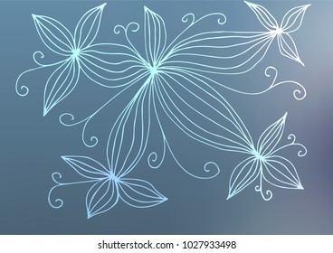 Light BLUE vector doodle blurred texture. Sketchy hand drawn doodles on blurred background. A new texture for your design.