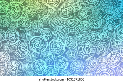Light BLUE vector doodle blurred background. Glitter abstract illustration with doodles and roses. The best blurred design for your business.