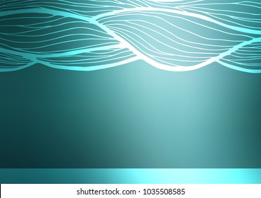 Light BLUE vector doodle blurred pattern. Modern geometrical abstract illustration with doodles. A completely new design for your business.