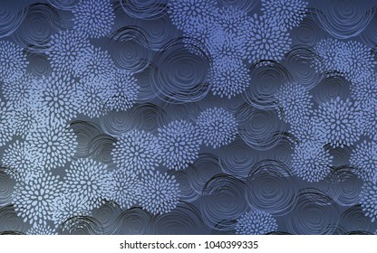 Light BLUE vector doodle blurred background. Colorful abstract illustration with flowers in doodle style. The doodle design can be used for your web site.