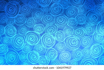 Light BLUE vector doodle blurred template. Modern geometrical abstract illustration with roses. The template can be used as a background for cell phones.