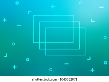 Light BLUE vector doodle blurred template. Decorative shining illustration with doodles on abstract template. The completely new template can be used for your brand book.