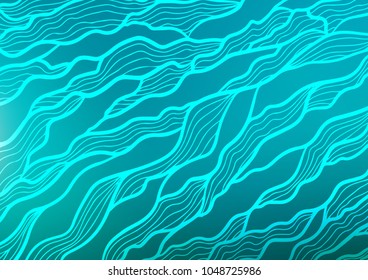 Light BLUE vector doodle blurred pattern. Geometric doodle illustration in Origami style with gradient. The textured pattern can be used for website.